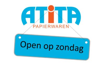Uitzonderlijke zondagsopening ATITA papierwaren